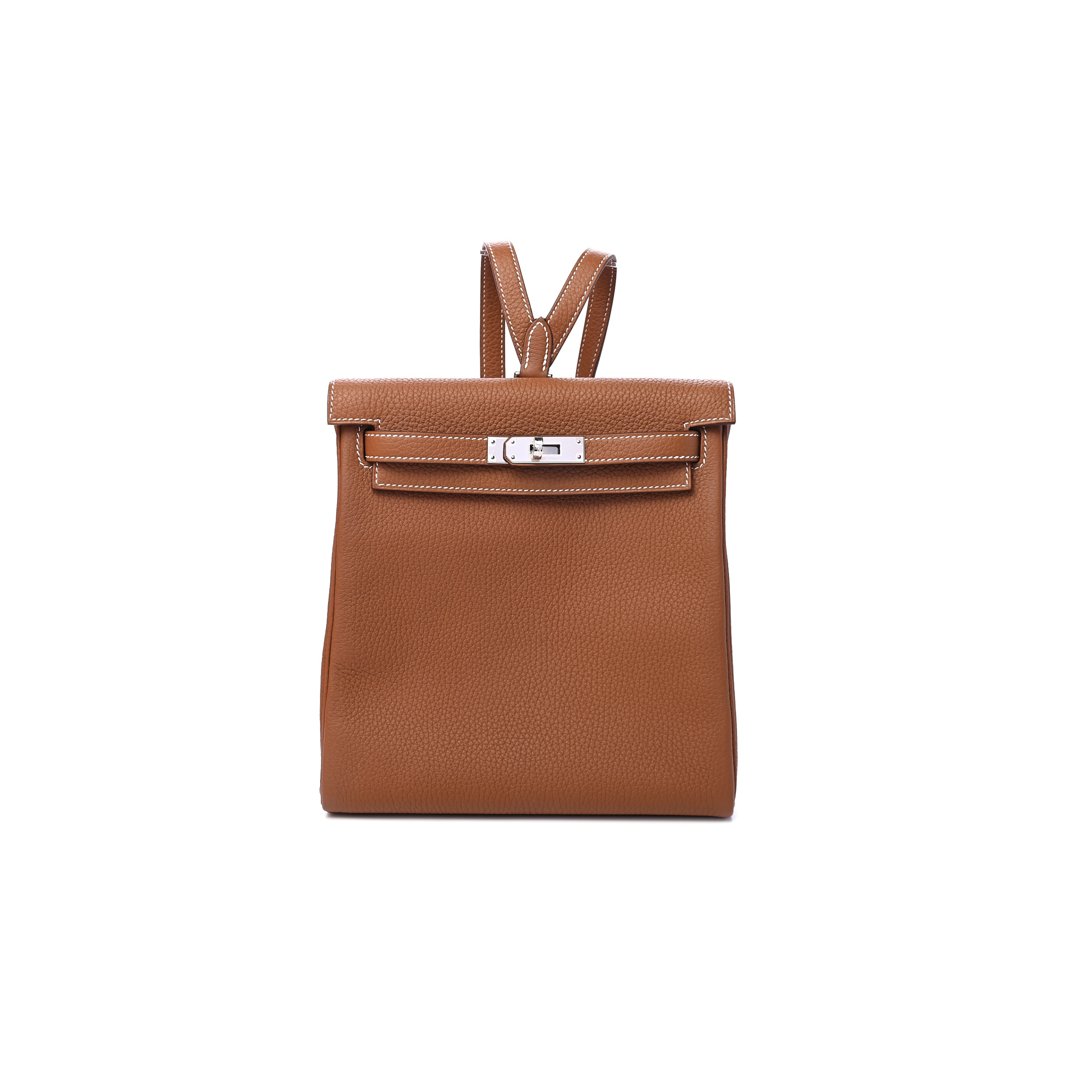 H**mes taurillon clemence kelly ado backpack gold (23*22*10cm)